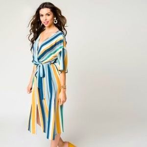 NWT Unique Vintage Vine and Love ‘70’s dress Small Faux Wrap